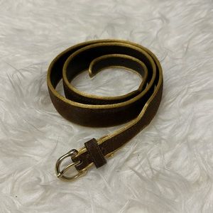 Vintage Ceinture Emmanuel Brown & Tan Leather Buckle Belt - Medium